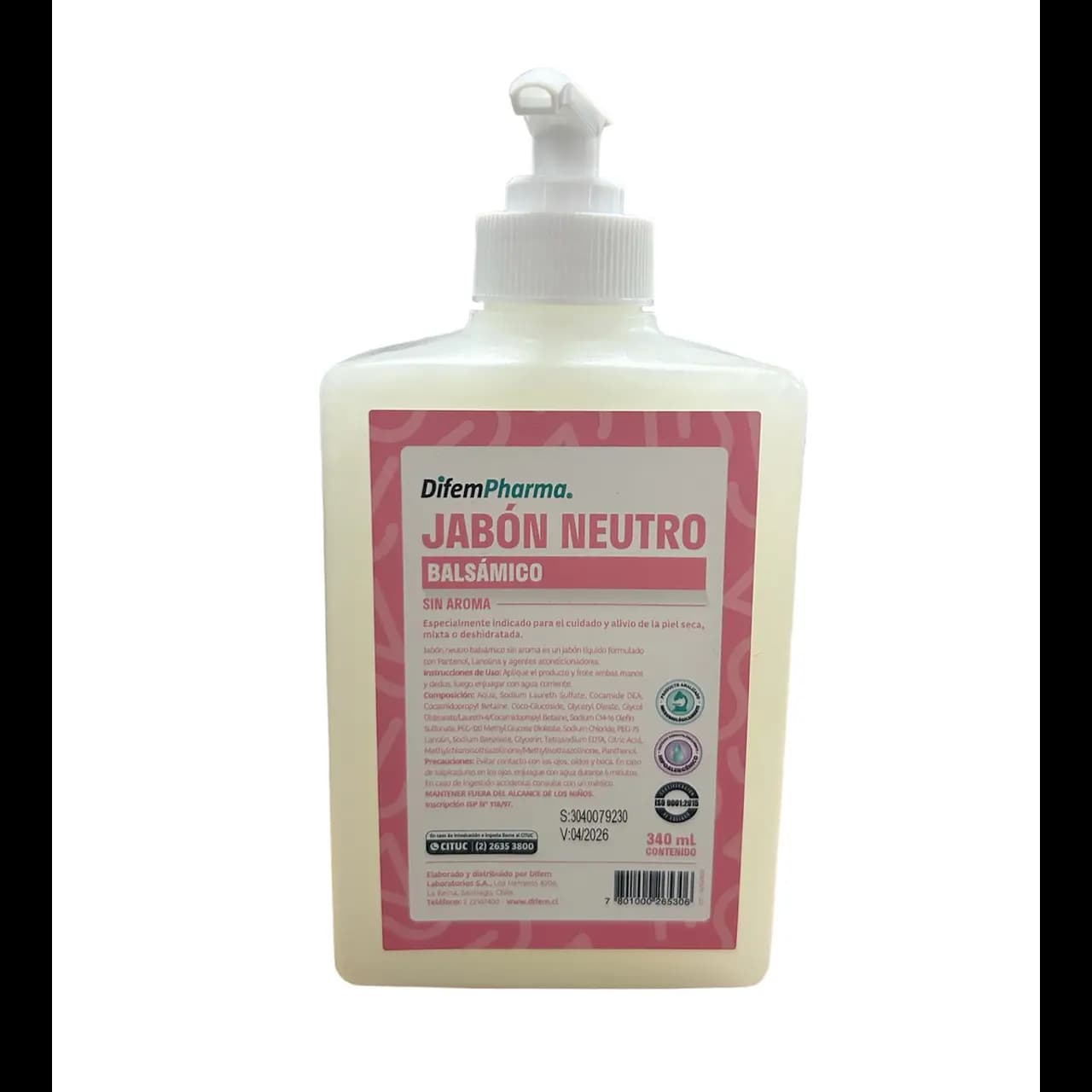 Jabón clínico Difem 340cc formato compacto higiene manos