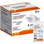 Guante Quirúrgico Estéril Cranberry / Caja 50 Pares / Libres de Polvo